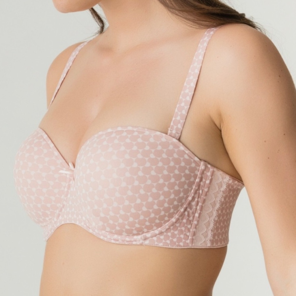 Prima Donna Twist Happiness Strapless Padded Underwire Bra Sz 34 D